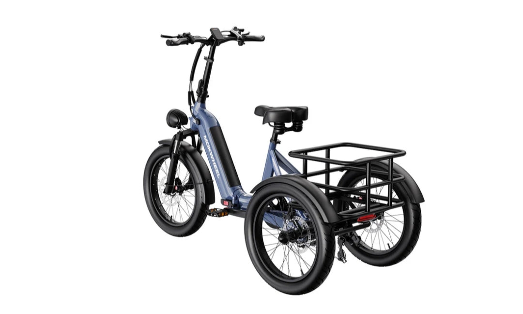 Granite Power Station E-Trike ( Folding 3 Wheeler, Step Thru ) with Free Deluxe 10 Accessory Pack ( $699 Value for Free! ) ) - Includes Full Fenders and Rear Basket