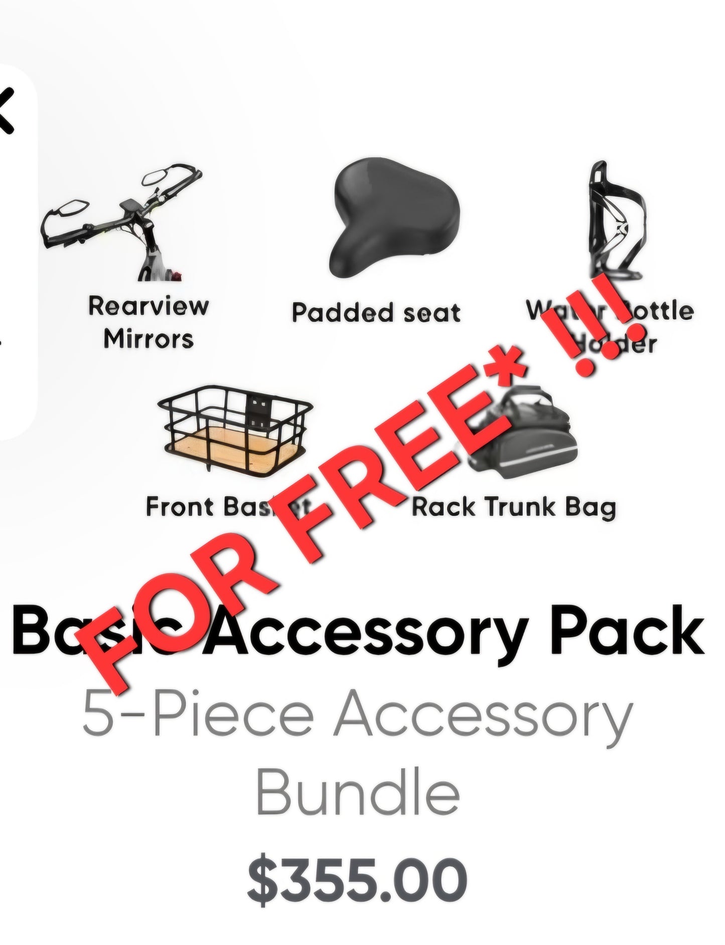 Fall Super Clearance Sale - Mesa Lite ST 2.0 - FULLY ASSEMBLED - E-Bike with Free Basic 5 Accessory Pack ( Valued at $355 ) - PICKUP ONLY - NO SHIPPING - includes Front/Back Fenders, & Rear Rack.