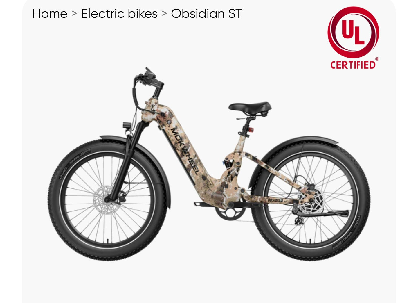 Obsidian ST 2.0 Power Station E-Bike ( Full Suspension, Step Thru, Fat Tire ) with Free Deluxe 10 Accessory Pack & Rear Rack ( $799 Value for Free! ) includes Front/Back Fenders