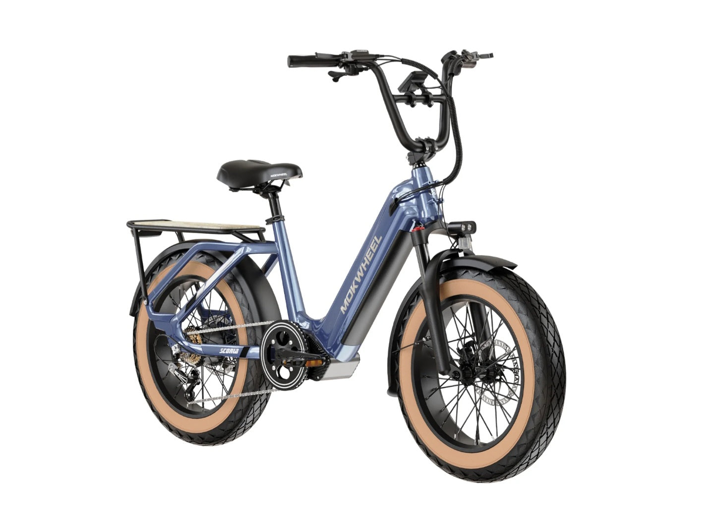 Scoria Power Station E-Bike ( Front Suspension, Step Thru, Fat Tire ) with Free Deluxe 10 Accessory Pack ( $699 Value for Free! ) Includes Front/Back Fenders, Rear Rack.