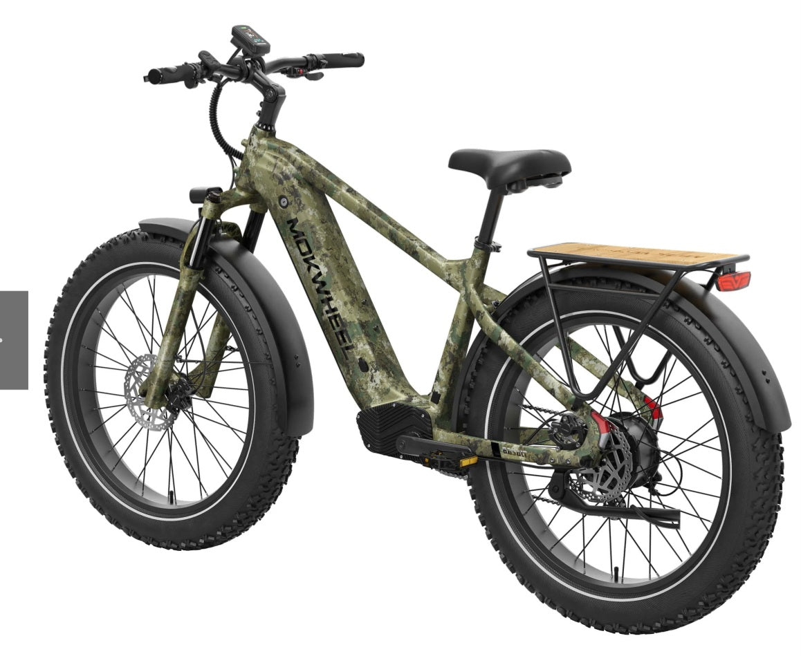 Basalt 2.0 Power Station E-Bike ( Front Suspension, Step Over, Fat Tire ) with Free Deluxe 10 Accessory Pack ( $699 Value for Free! ) Includes Front/Back Fenders, & Rear Rack.