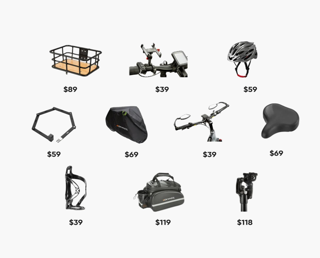 Fall Clearance Sale - Obsidian Power Station E-Bike ( Full Suspension, Step Over, Fat Tire ) with Free Deluxe 10 Accessory Pack & Rear Rack!( $799 Value for Free! ) Includes Front/Back Fenders