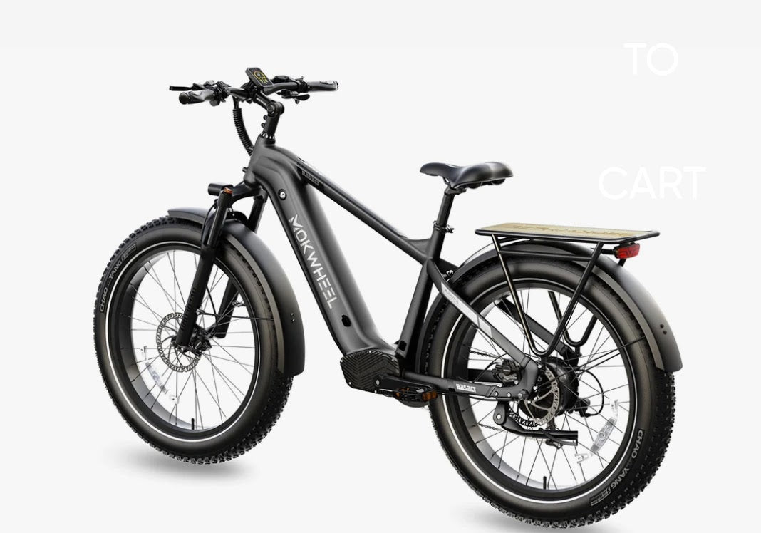 Fall Clearance Sale - Basalt Power Station E-Bike ( Front Suspension, Step Over, Fat Tire ) with Free Deluxe 10 Accessory Pack ( $699 Value for Free! ) Includes Front/Back Fenders & Rear Rack