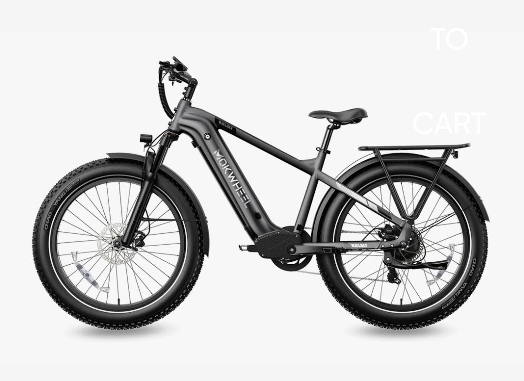 Fall Clearance Sale - Basalt Power Station E-Bike ( Front Suspension, Step Over, Fat Tire ) with Free Deluxe 10 Accessory Pack ( $699 Value for Free! ) Includes Front/Back Fenders & Rear Rack