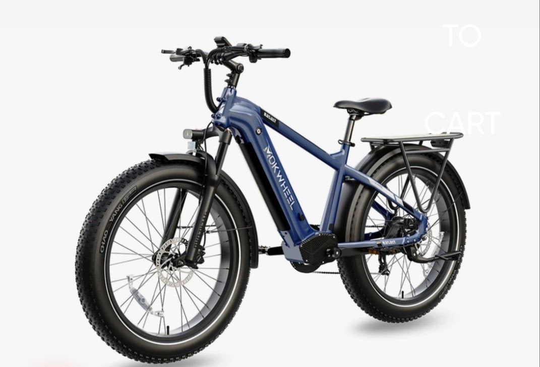 Fall Clearance Sale - Basalt Power Station E-Bike ( Front Suspension, Step Over, Fat Tire ) with Free Deluxe 10 Accessory Pack ( $699 Value for Free! ) Includes Front/Back Fenders & Rear Rack
