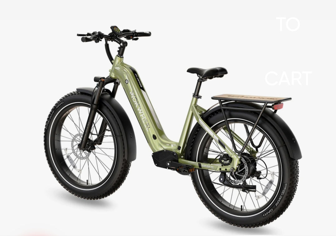 Fall Clearance Sale - Basalt ST Power Station E-Bike ( Front Suspension, Step Thru, Fat Tire ) with Free Deluxe 10 Accessory Pack ( $699 Value for Free! ) Includes Front/Back Fenders & Rear Rack