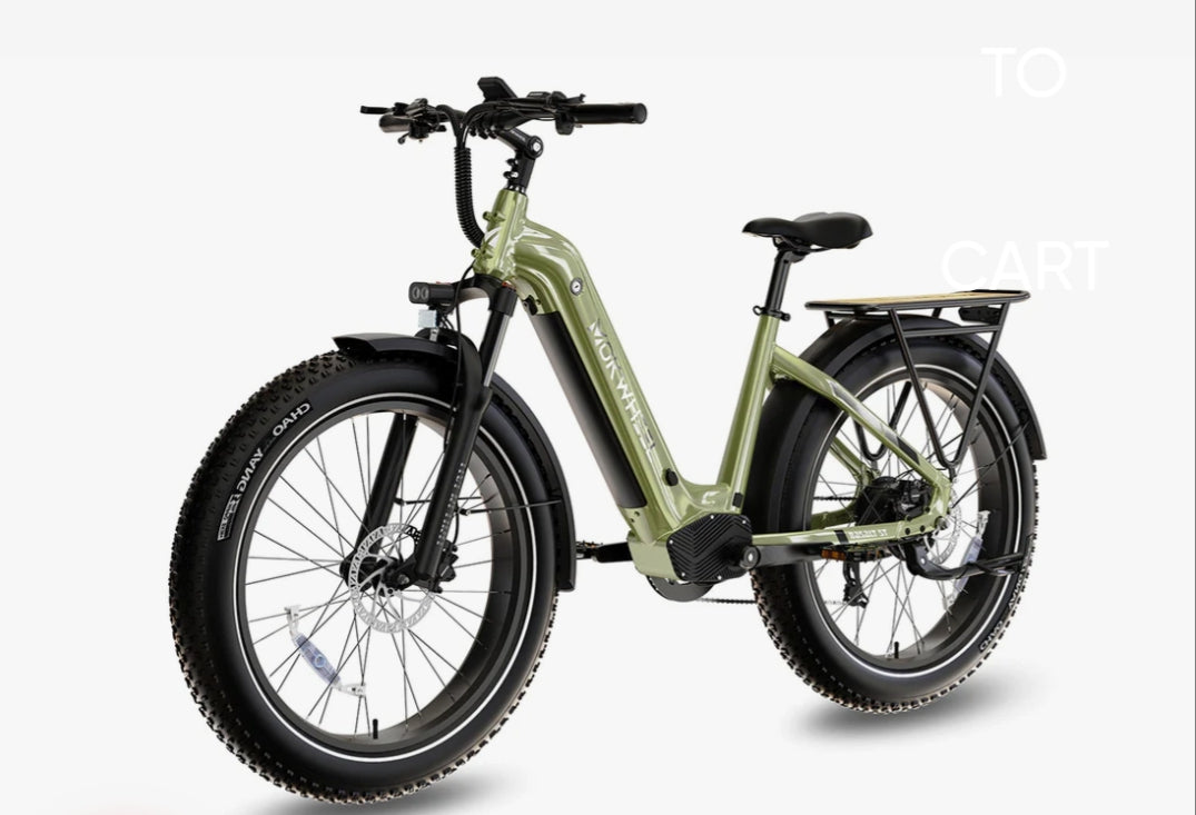 Fall Clearance Sale - Basalt ST Power Station E-Bike ( Front Suspension, Step Thru, Fat Tire ) with Free Deluxe 10 Accessory Pack ( $699 Value for Free! ) Includes Front/Back Fenders & Rear Rack