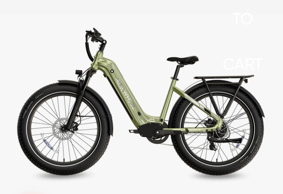 Fall Clearance Sale - Basalt ST Power Station E-Bike ( Front Suspension, Step Thru, Fat Tire ) with Free Deluxe 10 Accessory Pack ( $699 Value for Free! ) Includes Front/Back Fenders & Rear Rack