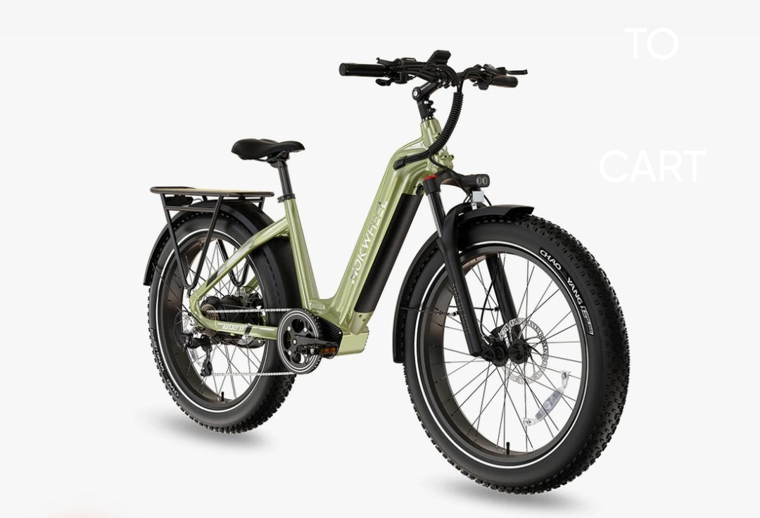 Fall Clearance Sale - Basalt ST Power Station E-Bike ( Front Suspension, Step Thru, Fat Tire ) with Free Deluxe 10 Accessory Pack ( $699 Value for Free! ) Includes Front/Back Fenders & Rear Rack