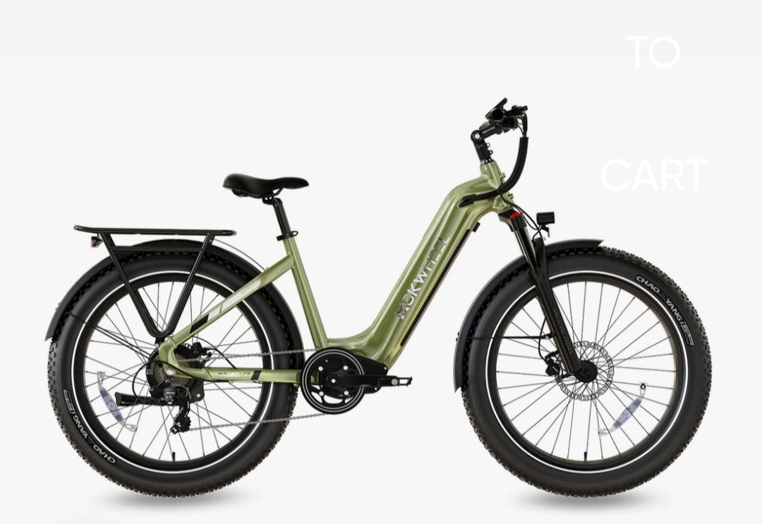 Fall Clearance Sale - Basalt ST Power Station E-Bike ( Front Suspension, Step Thru, Fat Tire ) with Free Deluxe 10 Accessory Pack ( $699 Value for Free! ) Includes Front/Back Fenders & Rear Rack