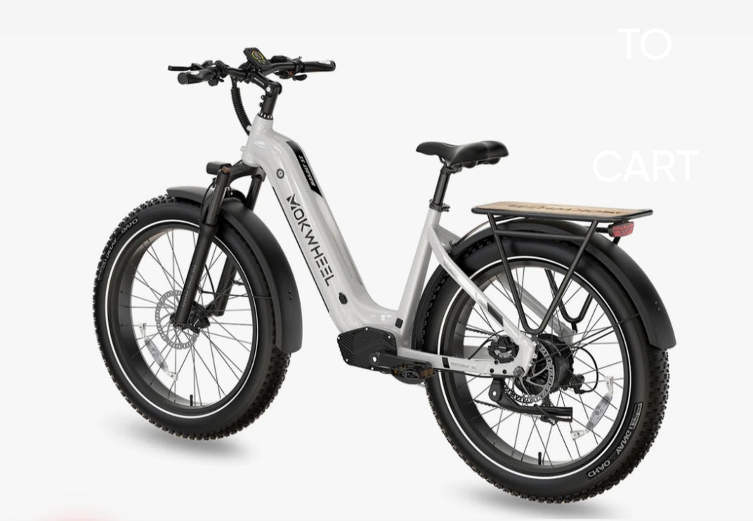 Fall Clearance Sale - Basalt ST Power Station E-Bike ( Front Suspension, Step Thru, Fat Tire ) with Free Deluxe 10 Accessory Pack ( $699 Value for Free! ) Includes Front/Back Fenders & Rear Rack