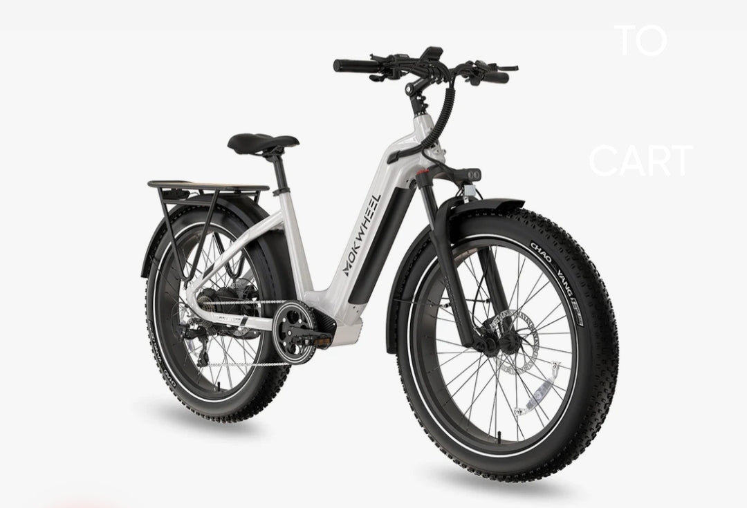 Fall Clearance Sale - Basalt ST Power Station E-Bike ( Front Suspension, Step Thru, Fat Tire ) with Free Deluxe 10 Accessory Pack ( $699 Value for Free! ) Includes Front/Back Fenders & Rear Rack