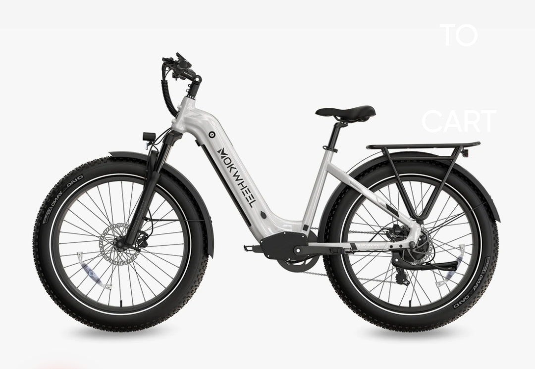 Fall Clearance Sale - Basalt ST Power Station E-Bike ( Front Suspension, Step Thru, Fat Tire ) with Free Deluxe 10 Accessory Pack ( $699 Value for Free! ) Includes Front/Back Fenders & Rear Rack