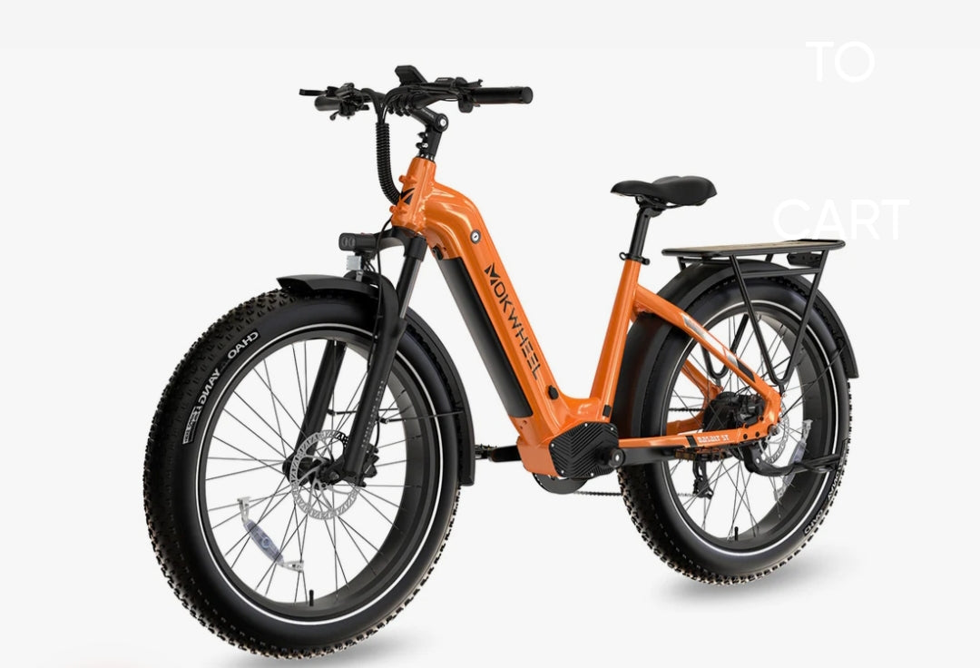 Fall Clearance Sale - Basalt ST Power Station E-Bike ( Front Suspension, Step Thru, Fat Tire ) with Free Deluxe 10 Accessory Pack ( $699 Value for Free! ) Includes Front/Back Fenders & Rear Rack