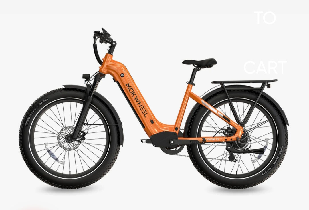 Fall Clearance Sale - Basalt ST Power Station E-Bike ( Front Suspension, Step Thru, Fat Tire ) with Free Deluxe 10 Accessory Pack ( $699 Value for Free! ) Includes Front/Back Fenders & Rear Rack