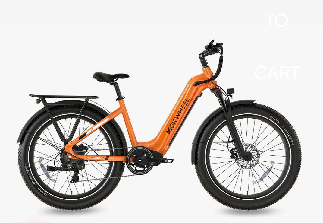 Fall Clearance Sale - Basalt ST Power Station E-Bike ( Front Suspension, Step Thru, Fat Tire ) with Free Deluxe 10 Accessory Pack ( $699 Value for Free! ) Includes Front/Back Fenders & Rear Rack