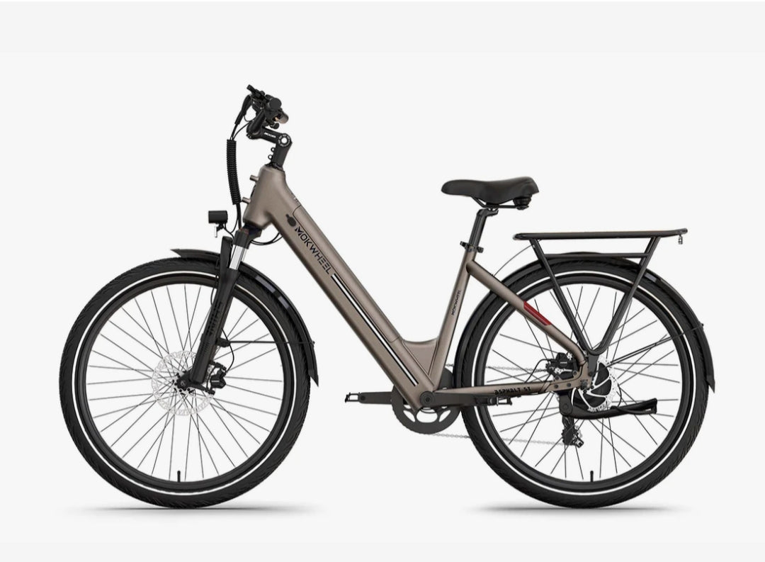Asphalt ST 2.0 E-Bike ( Front Suspension ) with Free Basic 5 Accessory Pack ( $355 Value for Free! ) Includes Front/Back Fenders, Rear Rack.
