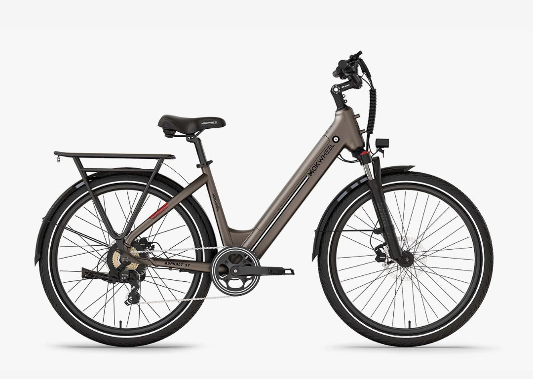 Asphalt ST 2.0 E-Bike ( Front Suspension ) with Free Basic 5 Accessory Pack ( $355 Value for Free! ) Includes Front/Back Fenders, Rear Rack.