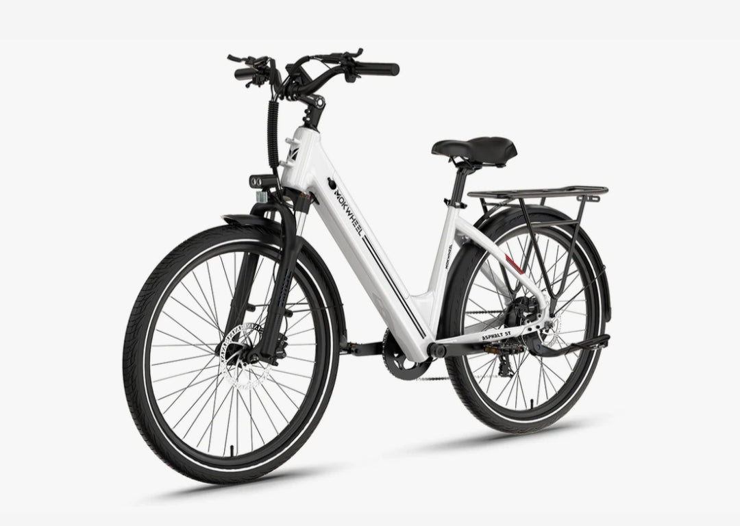 Asphalt ST 2.0 E-Bike ( Front Suspension ) with Free Basic 5 Accessory Pack ( $355 Value for Free! ) Includes Front/Back Fenders, Rear Rack.