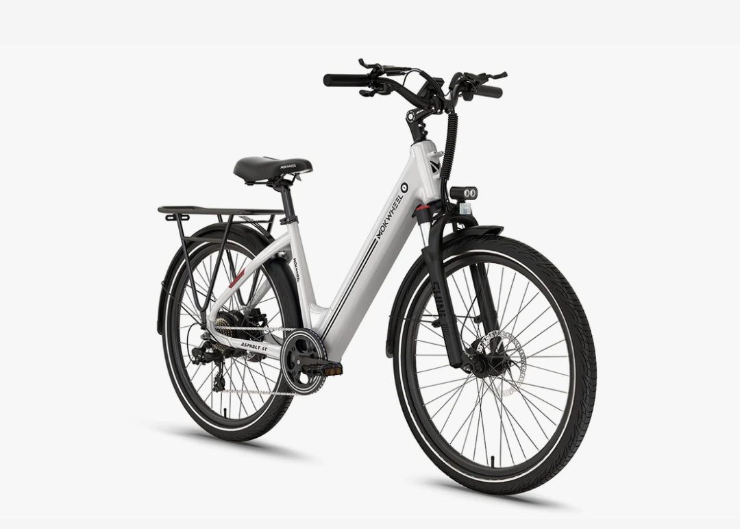 Asphalt ST 2.0 E-Bike ( Front Suspension ) with Free Basic 5 Accessory Pack ( $355 Value for Free! ) Includes Front/Back Fenders, Rear Rack.