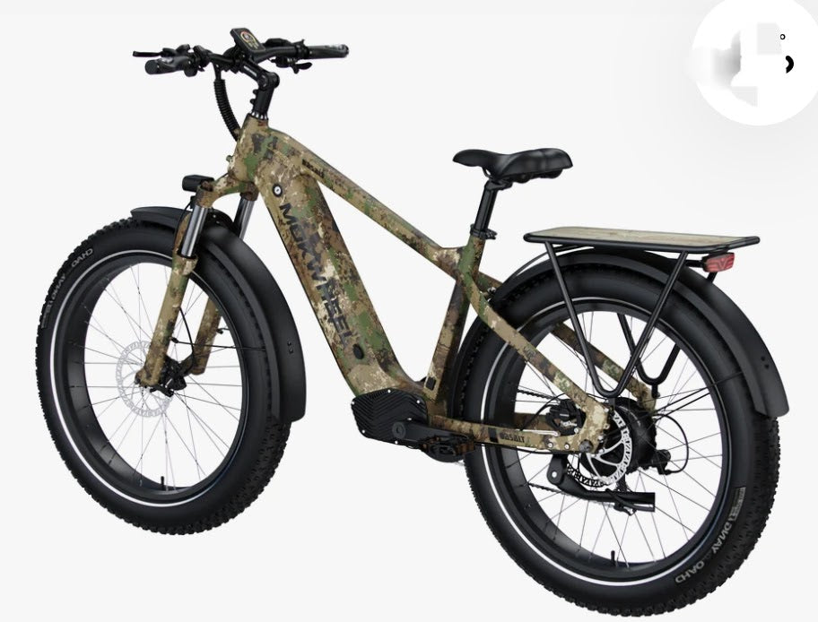 Fall Clearance Sale - Basalt Power Station E-Bike ( Front Suspension, Step Over, Fat Tire ) with Free Deluxe 10 Accessory Pack ( $699 Value for Free! ) Includes Front/Back Fenders & Rear Rack