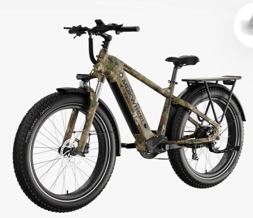 Fall Clearance Sale - Basalt Power Station E-Bike ( Front Suspension, Step Over, Fat Tire ) with Free Deluxe 10 Accessory Pack ( $699 Value for Free! ) Includes Front/Back Fenders & Rear Rack