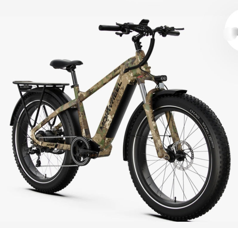 Fall Clearance Sale - Basalt Power Station E-Bike ( Front Suspension, Step Over, Fat Tire ) with Free Deluxe 10 Accessory Pack ( $699 Value for Free! ) Includes Front/Back Fenders & Rear Rack