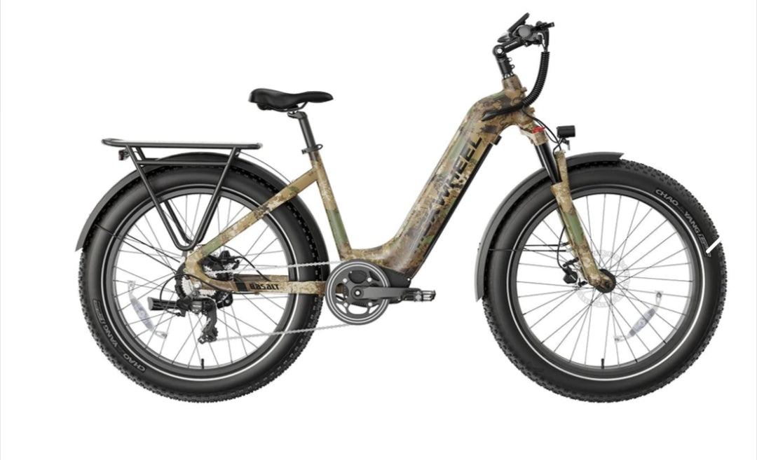 Fall Clearance Sale - Basalt ST Power Station E-Bike ( Front Suspension, Step Thru, Fat Tire ) with Free Deluxe 10 Accessory Pack ( $699 Value for Free! ) Includes Front/Back Fenders & Rear Rack