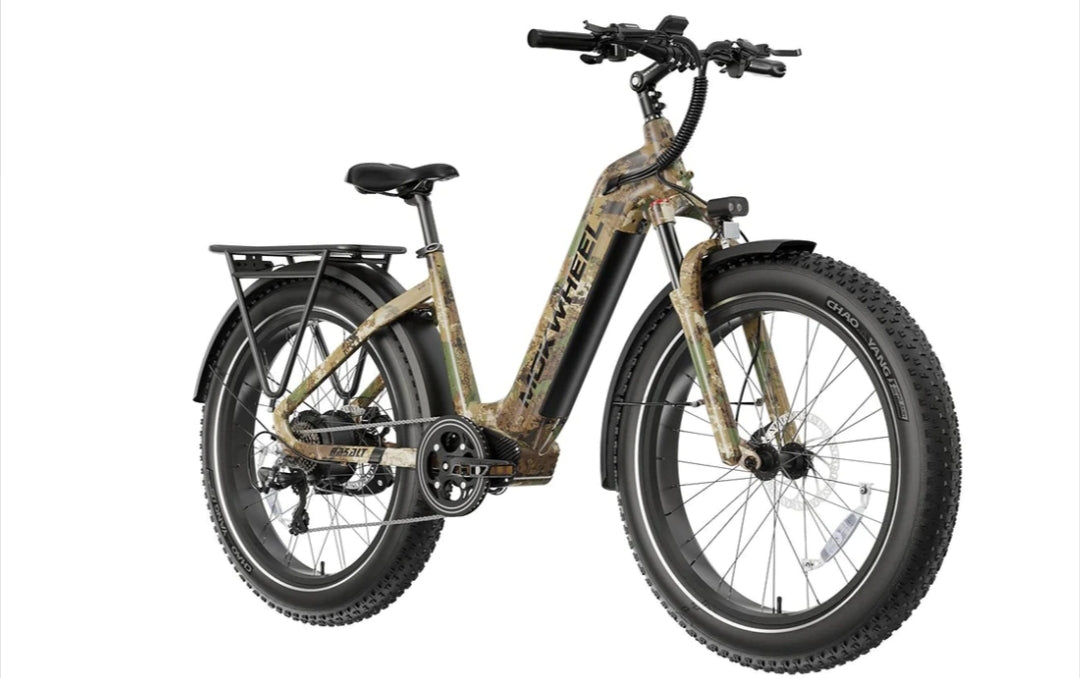Fall Clearance Sale - Basalt ST Power Station E-Bike ( Front Suspension, Step Thru, Fat Tire ) with Free Deluxe 10 Accessory Pack ( $699 Value for Free! ) Includes Front/Back Fenders & Rear Rack