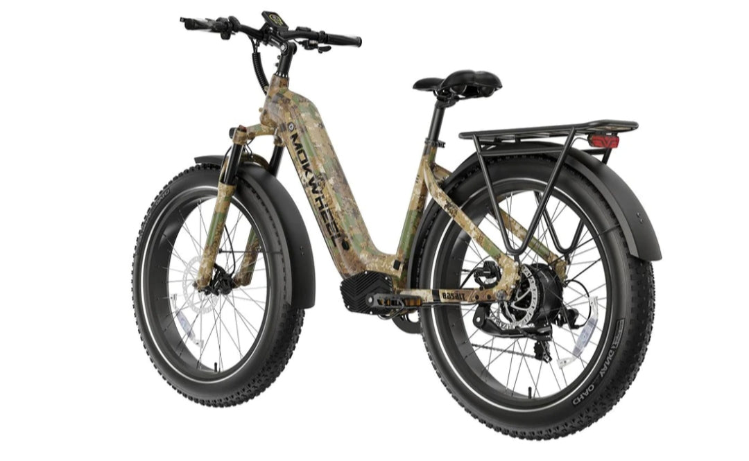 Fall Clearance Sale - Basalt ST Power Station E-Bike ( Front Suspension, Step Thru, Fat Tire ) with Free Deluxe 10 Accessory Pack ( $699 Value for Free! ) Includes Front/Back Fenders & Rear Rack