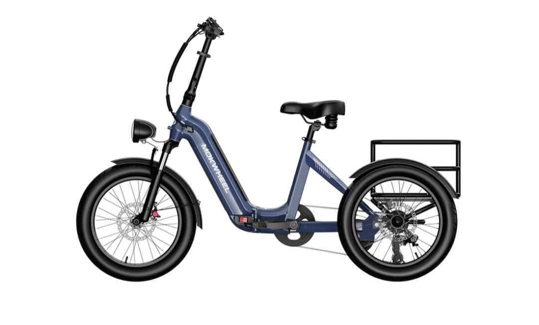 Granite Power Station E-Trike ( Folding 3 Wheeler, Step Thru ) with Free Deluxe 10 Accessory Pack ( $699 Value for Free! ) ) - Includes Full Fenders and Rear Basket