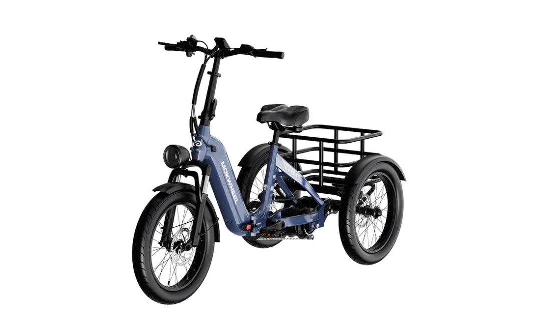 Granite Power Station E-Trike ( Folding 3 Wheeler, Step Thru ) with Free Deluxe 10 Accessory Pack ( $699 Value for Free! ) ) - Includes Full Fenders and Rear Basket