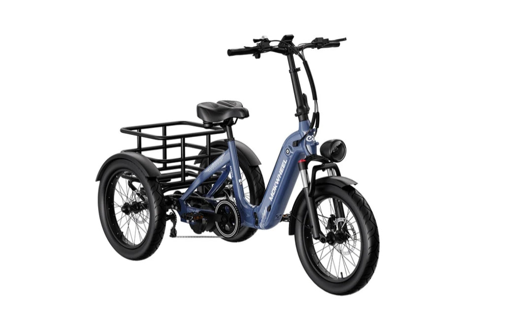Granite Power Station E-Trike ( Folding 3 Wheeler, Step Thru ) with Free Deluxe 10 Accessory Pack ( $699 Value for Free! ) ) - Includes Full Fenders and Rear Basket