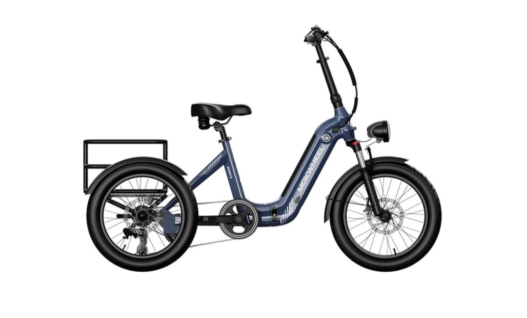 Granite Power Station E-Trike ( Folding 3 Wheeler, Step Thru ) with Free Deluxe 10 Accessory Pack ( $699 Value for Free! ) ) - Includes Full Fenders and Rear Basket