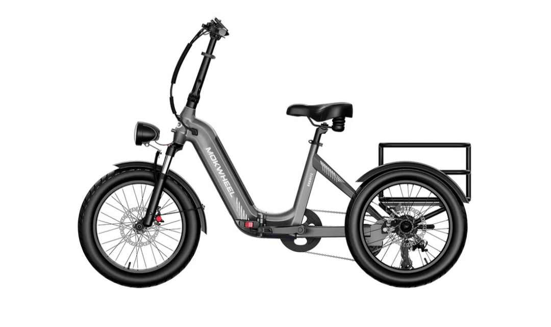 Granite Power Station E-Trike ( Folding 3 Wheeler, Step Thru ) with Free Deluxe 10 Accessory Pack ( $699 Value for Free! ) ) - Includes Full Fenders and Rear Basket