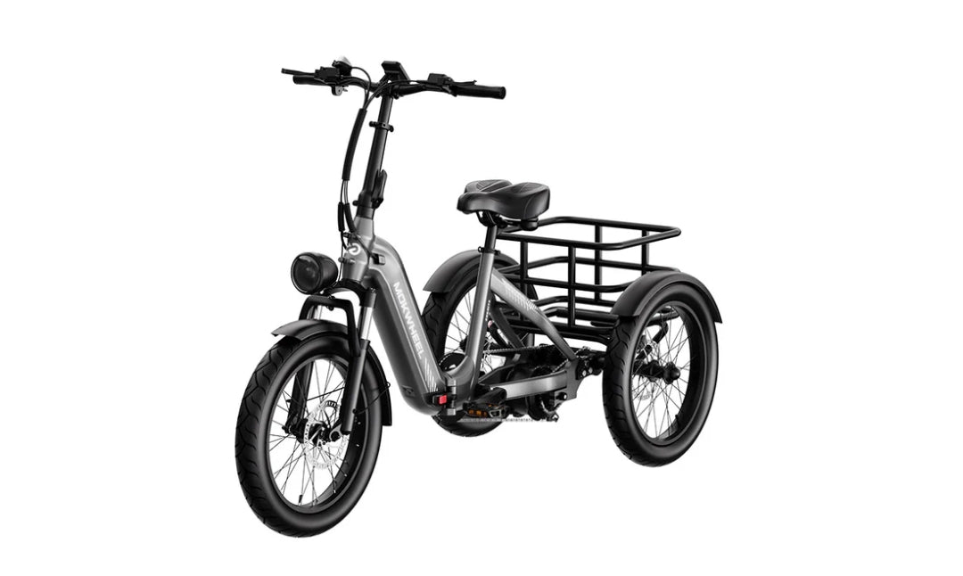 Granite Power Station E-Trike ( Folding 3 Wheeler, Step Thru ) with Free Deluxe 10 Accessory Pack ( $699 Value for Free! ) ) - Includes Full Fenders and Rear Basket