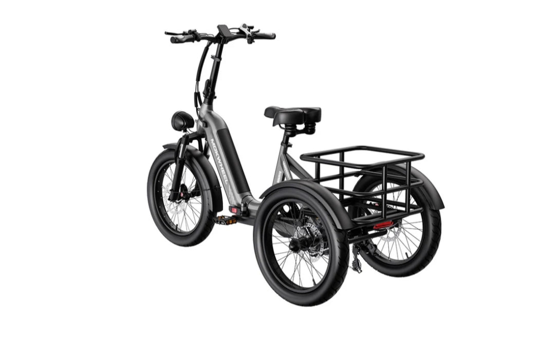 Granite Power Station E-Trike ( Folding 3 Wheeler, Step Thru ) with Free Deluxe 10 Accessory Pack ( $699 Value for Free! ) ) - Includes Full Fenders and Rear Basket