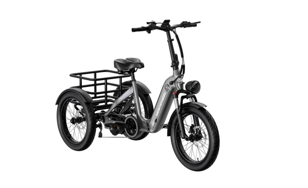 Granite Power Station E-Trike ( Folding 3 Wheeler, Step Thru ) with Free Deluxe 10 Accessory Pack ( $699 Value for Free! ) ) - Includes Full Fenders and Rear Basket