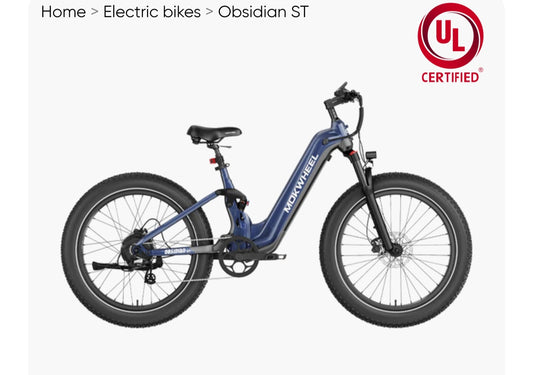 Obsidian ST 2.0 Power Station E-Bike ( Full Suspension, Step Thru, Fat Tire ) with Free Basic 5 Accessory Pack ( $355 for Free! ) includes Front/Back Fenders