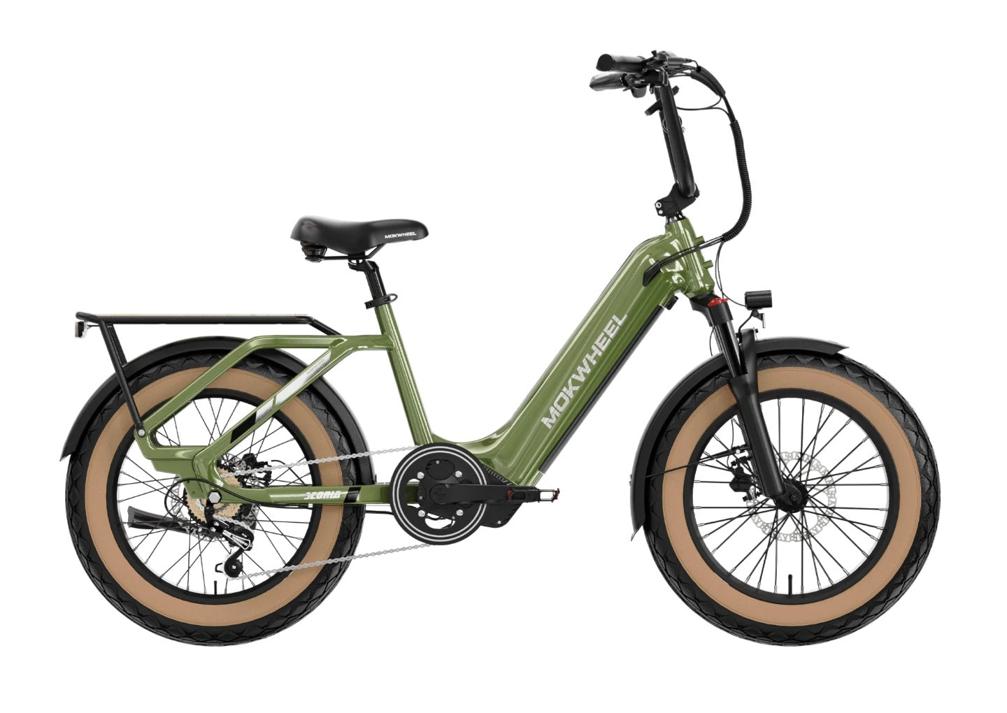 Scoria Power Station E-Bike ( Front Suspension, Step Thru, Fat Tire ) with Free Deluxe 10 Accessory Pack ( $699 Value for Free! ) Includes Front/Back Fenders, Rear Rack.