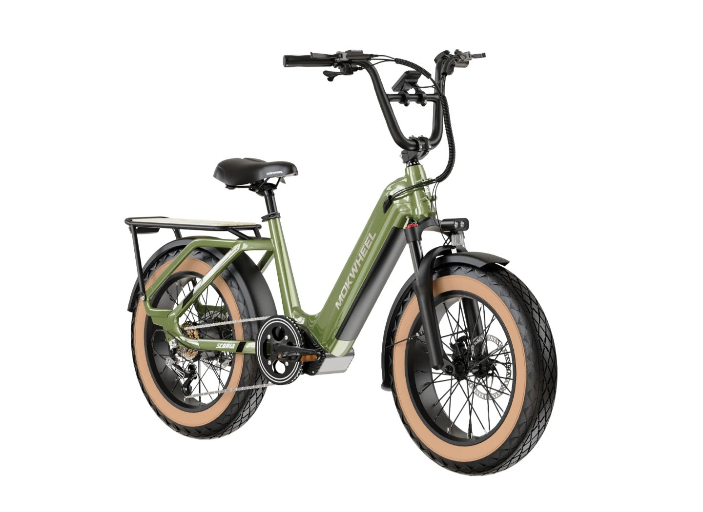 Scoria Power Station E-Bike ( Front Suspension, Step Thru, Fat Tire ) with Free Deluxe 10 Accessory Pack ( $699 Value for Free! ) Includes Front/Back Fenders, Rear Rack.