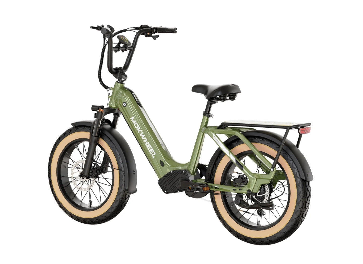 Scoria Power Station E-Bike ( Front Suspension, Step Thru, Fat Tire ) with Free Deluxe 10 Accessory Pack ( $699 Value for Free! ) Includes Front/Back Fenders, Rear Rack.