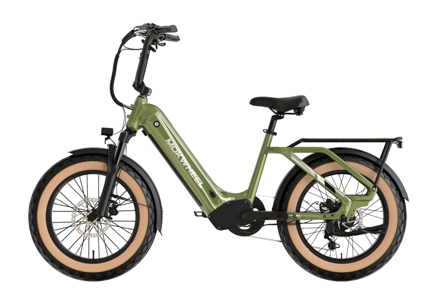 Scoria Power Station E-Bike ( Front Suspension, Step Thru, Fat Tire ) with Free Deluxe 10 Accessory Pack ( $699 Value for Free! ) Includes Front/Back Fenders, Rear Rack.