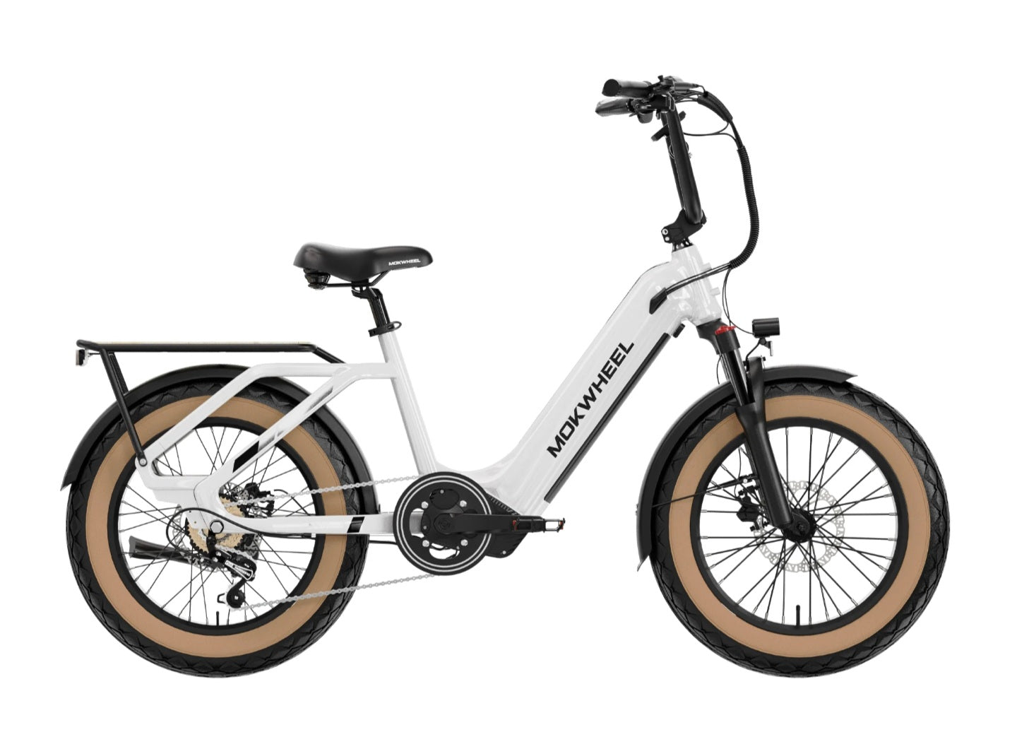 Scoria Power Station E-Bike ( Front Suspension, Step Thru, Fat Tire ) with Free Deluxe 10 Accessory Pack ( $699 Value for Free! ) Includes Front/Back Fenders, Rear Rack.
