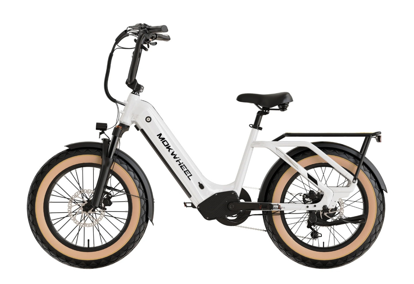 Scoria Power Station E-Bike ( Front Suspension, Step Thru, Fat Tire ) with Free Deluxe 10 Accessory Pack ( $699 Value for Free! ) Includes Front/Back Fenders, Rear Rack.