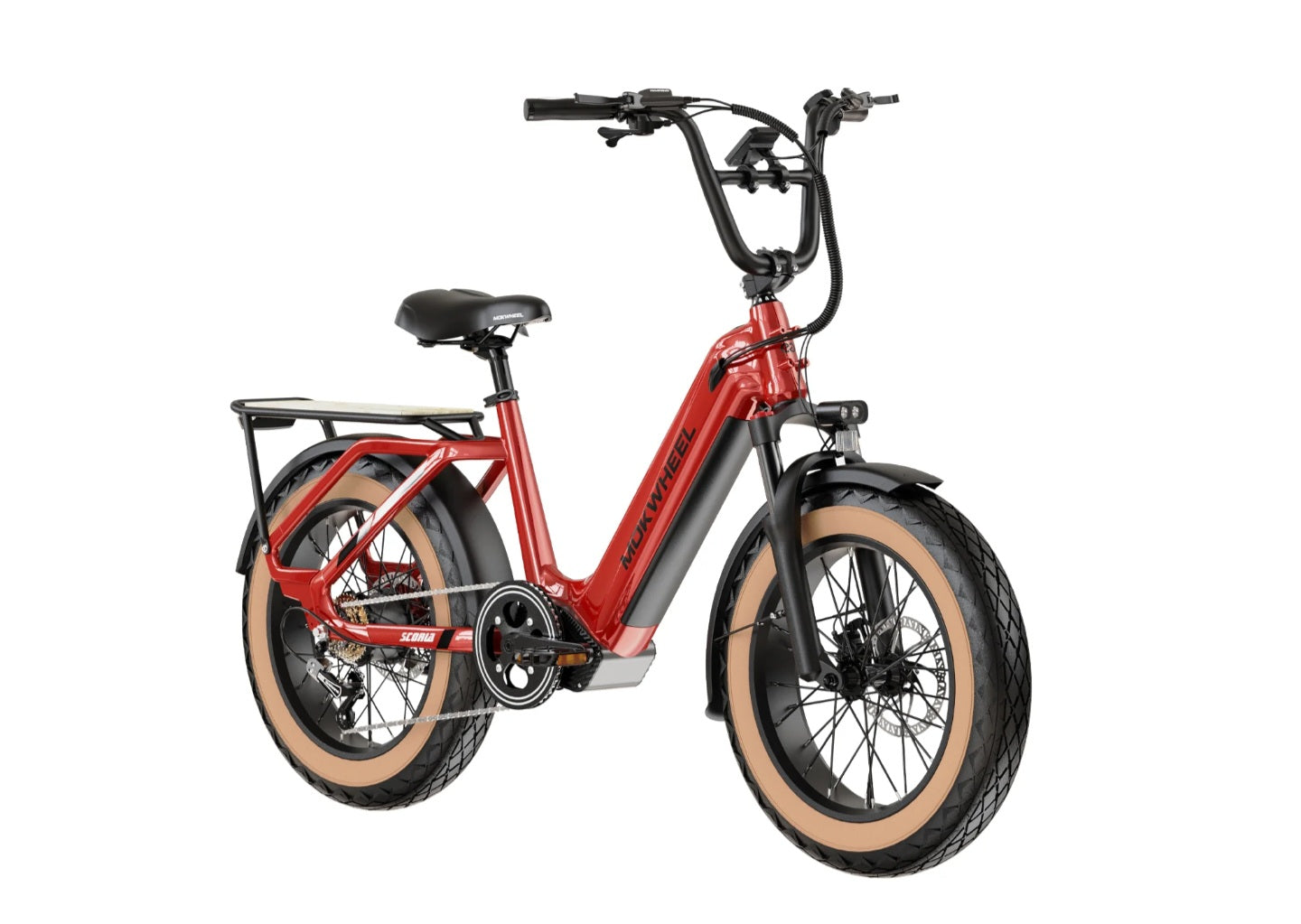 Scoria Power Station E-Bike ( Front Suspension, Step Thru, Fat Tire ) with Free Deluxe 10 Accessory Pack ( $699 Value for Free! ) Includes Front/Back Fenders, Rear Rack.