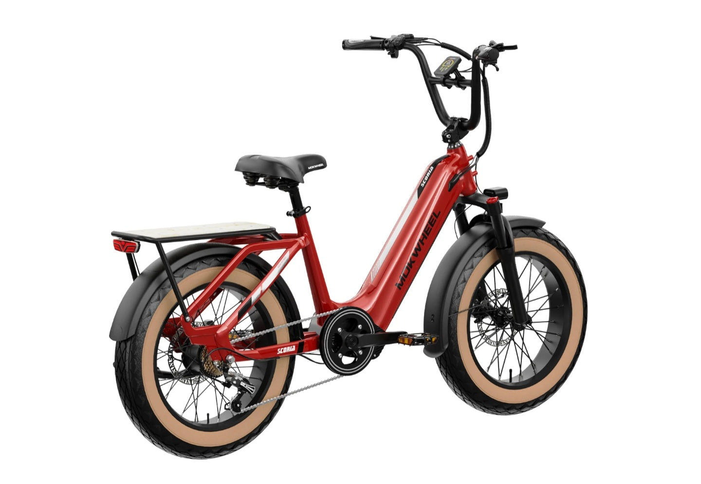 Scoria Power Station E-Bike ( Front Suspension, Step Thru, Fat Tire ) with Free Deluxe 10 Accessory Pack ( $699 Value for Free! ) Includes Front/Back Fenders, Rear Rack.