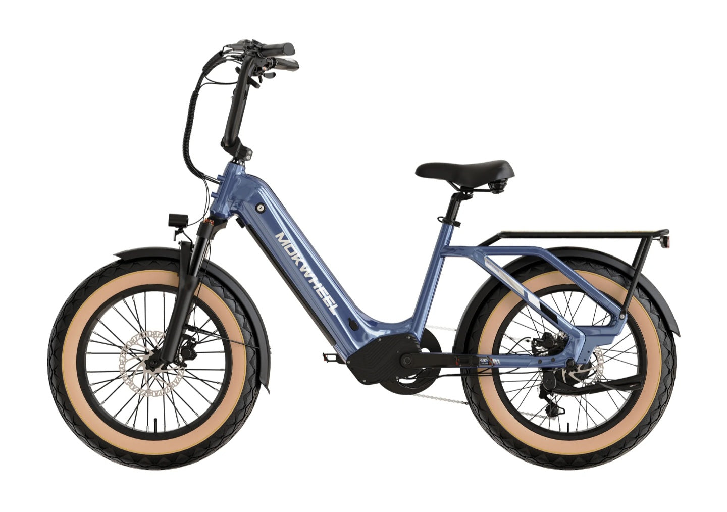 Scoria Power Station E-Bike ( Front Suspension, Step Thru, Fat Tire ) with Free Deluxe 10 Accessory Pack ( $699 Value for Free! ) Includes Front/Back Fenders, Rear Rack.