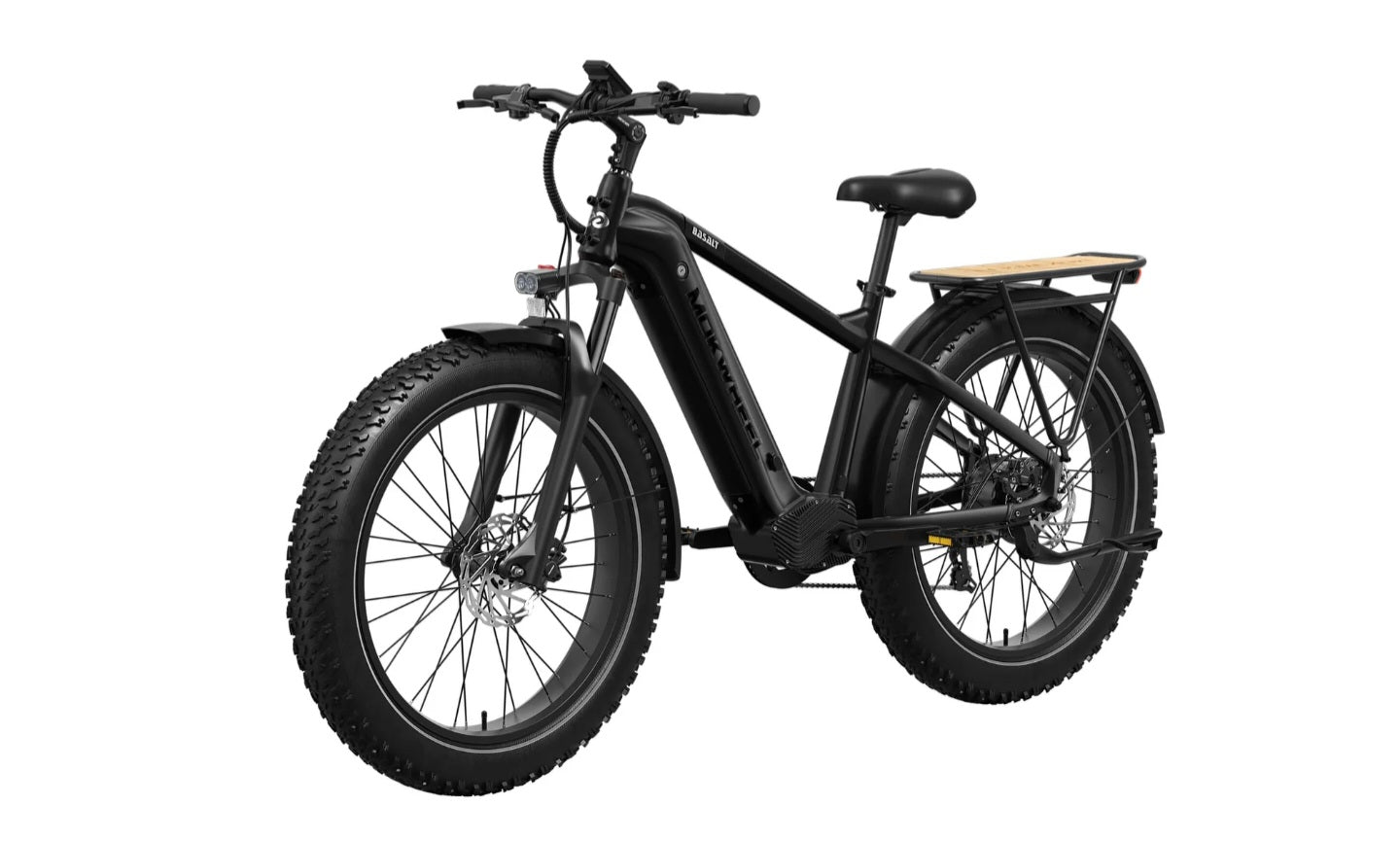 Fall Clearance Sale - Basalt Power Station E-Bike ( Front Suspension, Step Over, Fat Tire ) with Free Deluxe 10 Accessory Pack ( $699 Value for Free! ) Includes Front/Back Fenders & Rear Rack