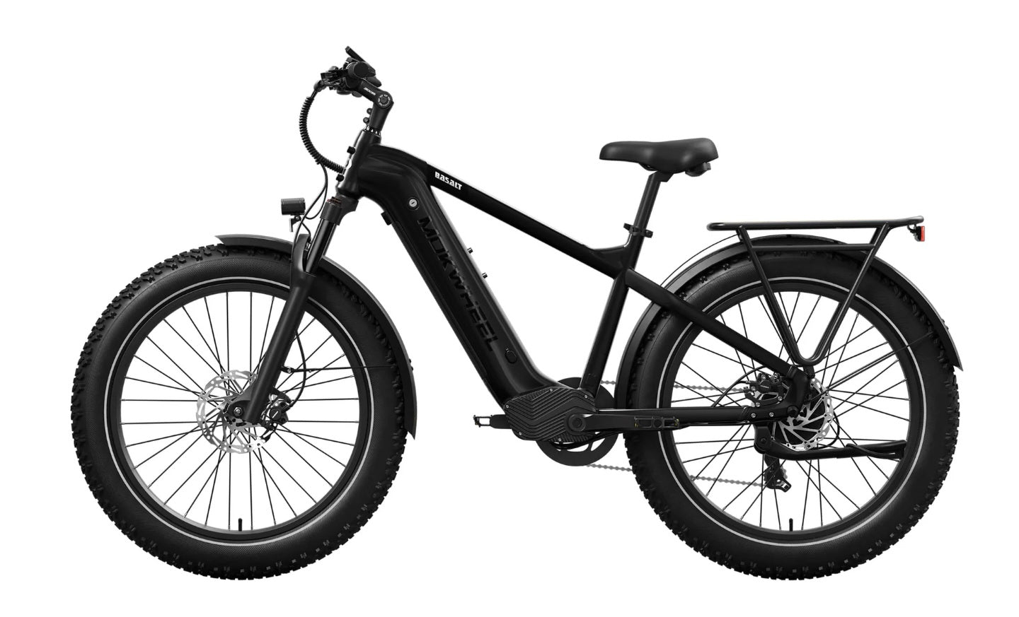 Fall Clearance Sale - Basalt Power Station E-Bike ( Front Suspension, Step Over, Fat Tire ) with Free Deluxe 10 Accessory Pack ( $699 Value for Free! ) Includes Front/Back Fenders & Rear Rack